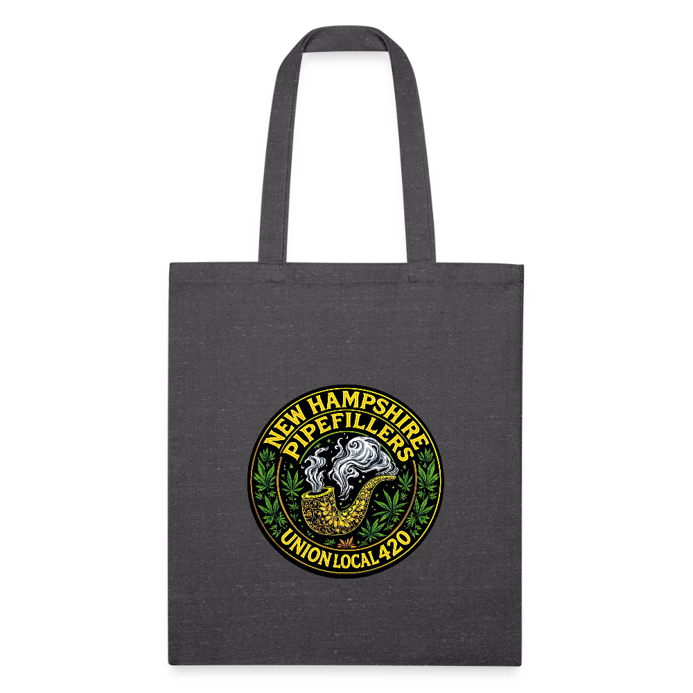 THE ORIGINAL NEW HAMPSHIRE PIPEFILLERS UNION 420 Recycled Tote Bag - charcoal grey