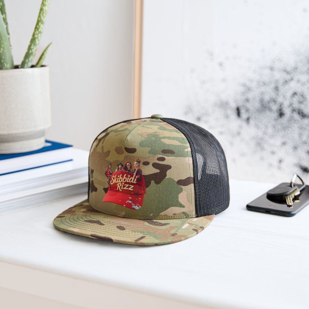 SKIBBIDI RIZZ Trucker Hat - MultiCam\black