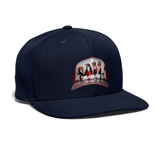 Skibbidi Rizz Authentic Snapback Baseball Cap - navy