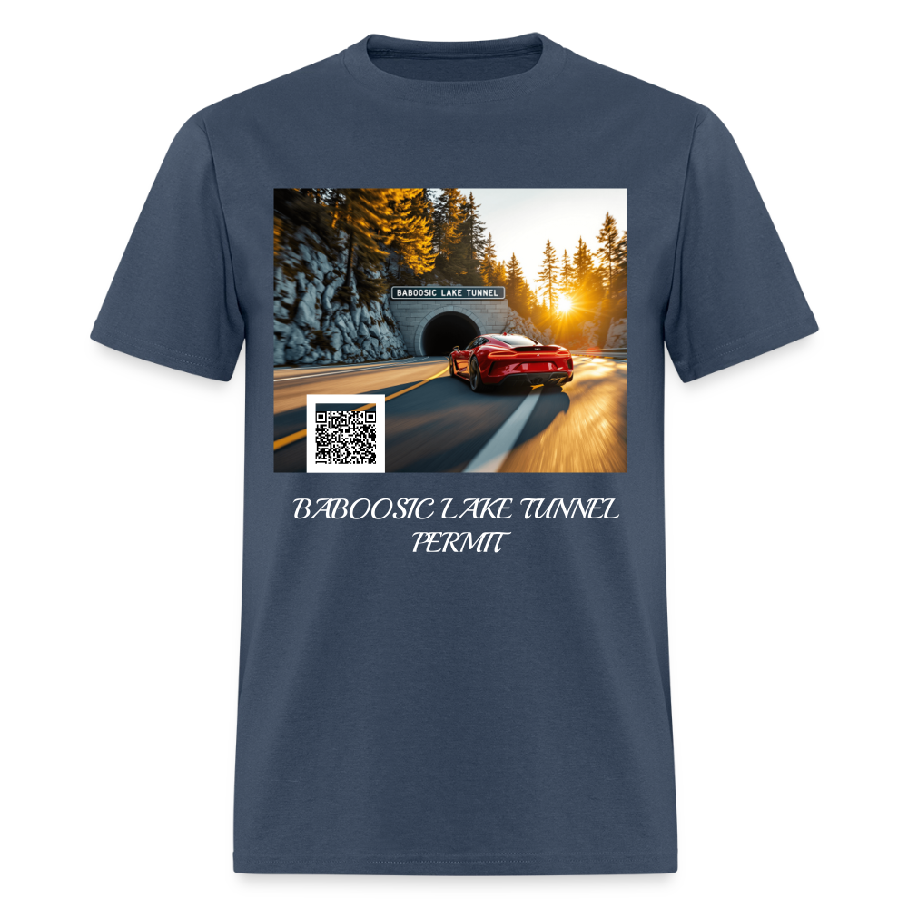 BABOOSIC LAKE TUNNEL PERMIT TEE -  blue dusk