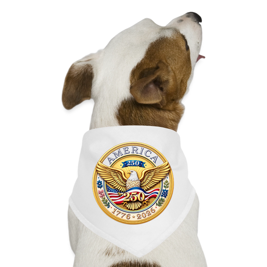 AMERICA 250th Dog Bandana - white