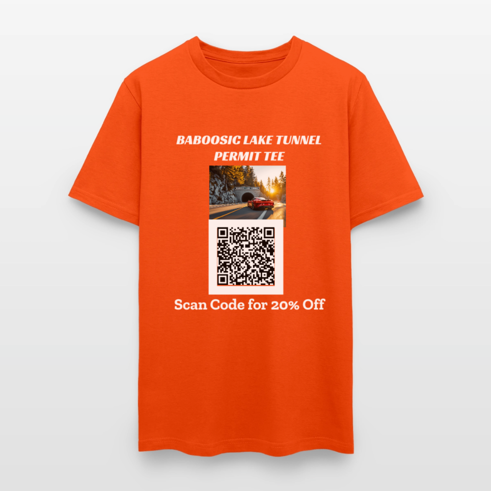 BABOOSIC LAKE TUNNEL PERMIT TEE Unisex Classic T-Shirt - orange