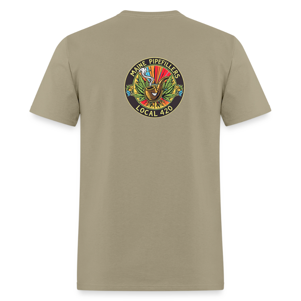 MAINE PIPEFILLERS LOCAL 420 Men's T-Shirt - khaki