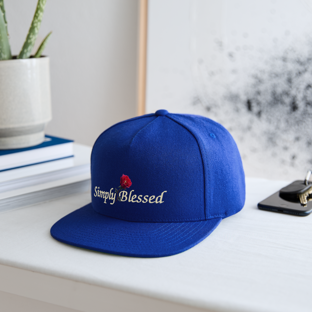 SIE CAPS "SIMPLY BLESSED" Original Snapback Baseball Cap - royal blue