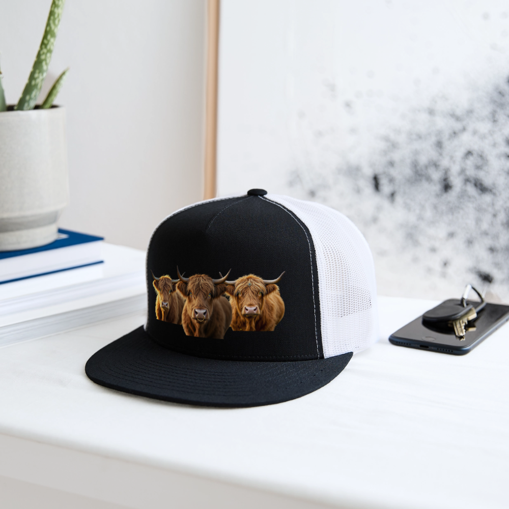 ANNA HIGHLAND CAMO Trucker Hat - black/white