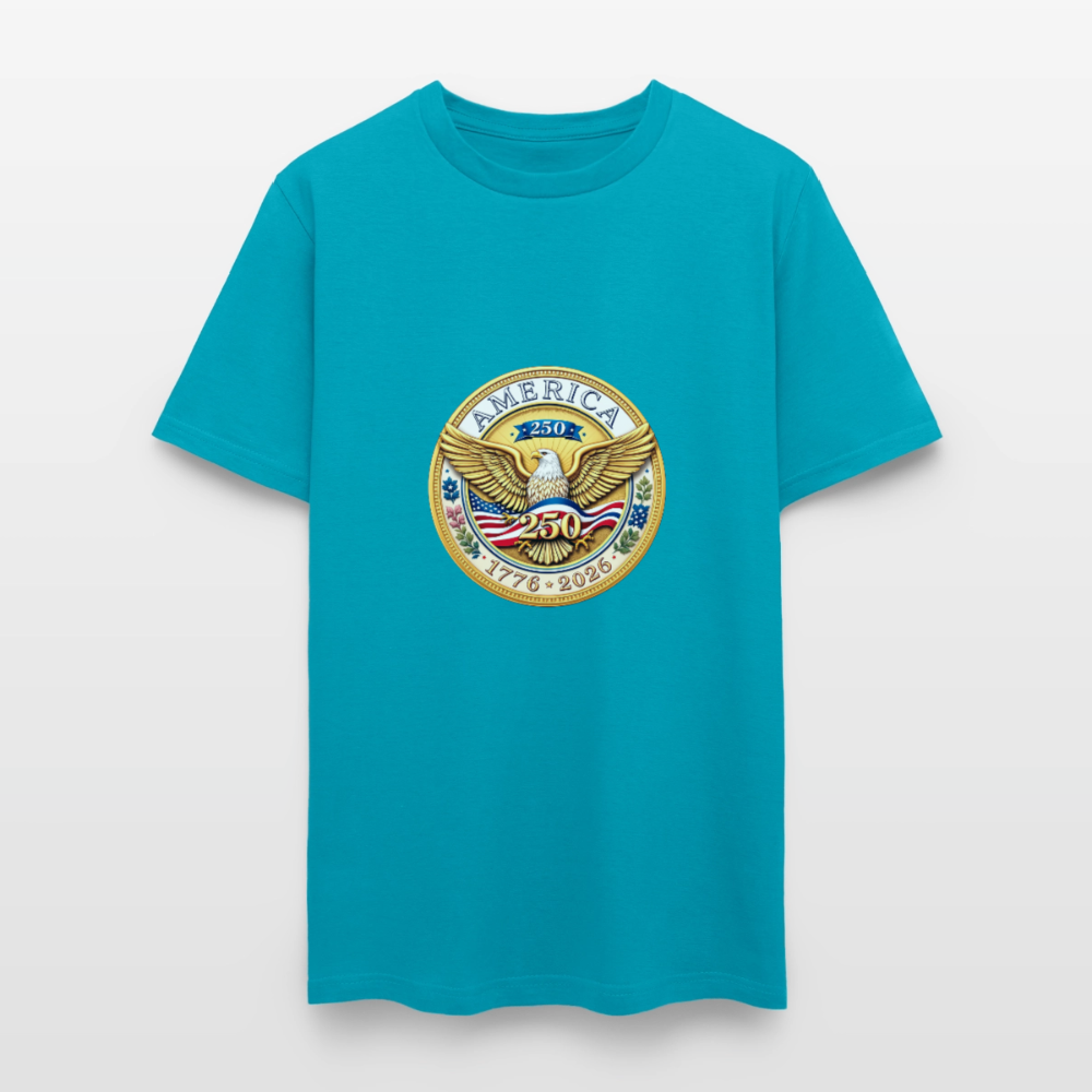 AMERICA 250 Men's T-Shirt - turquoise