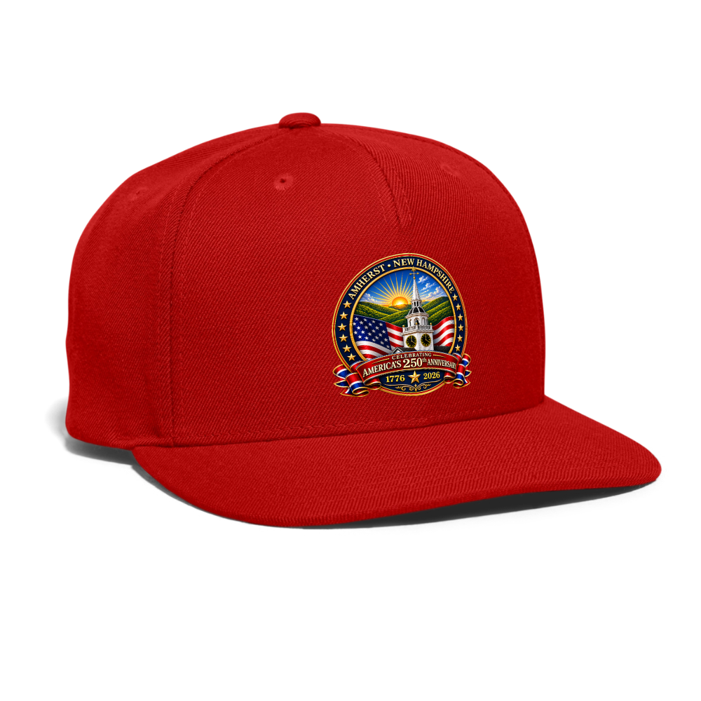 AMHERST 250 Snapback Baseball Cap - red