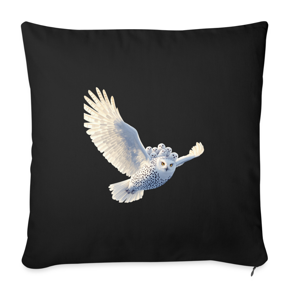 HOOTIE Throw Pillow Cover 18” x 18” - black