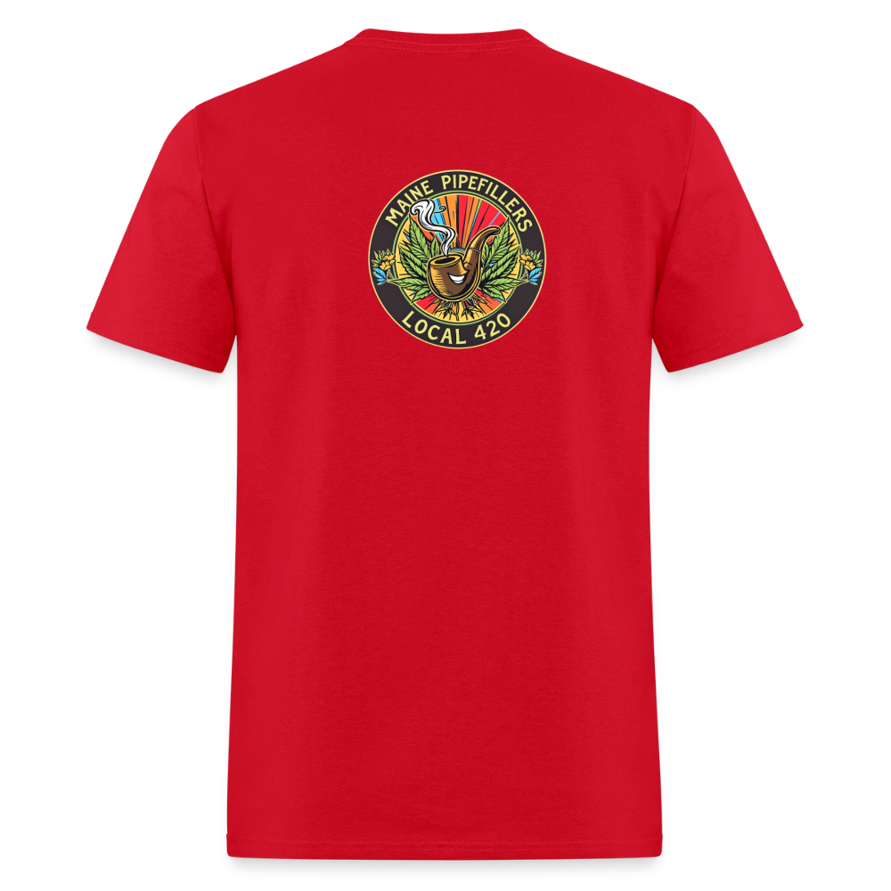 MAINE PIPEFILLERS LOCAL 420 Men's T-Shirt - red