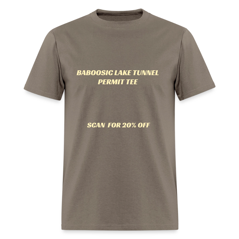 BABOOSIC LAKE TUNNEL PERMIT TEE Unisex Classic T-Shirt Unisex Classic T-Shirt - safari