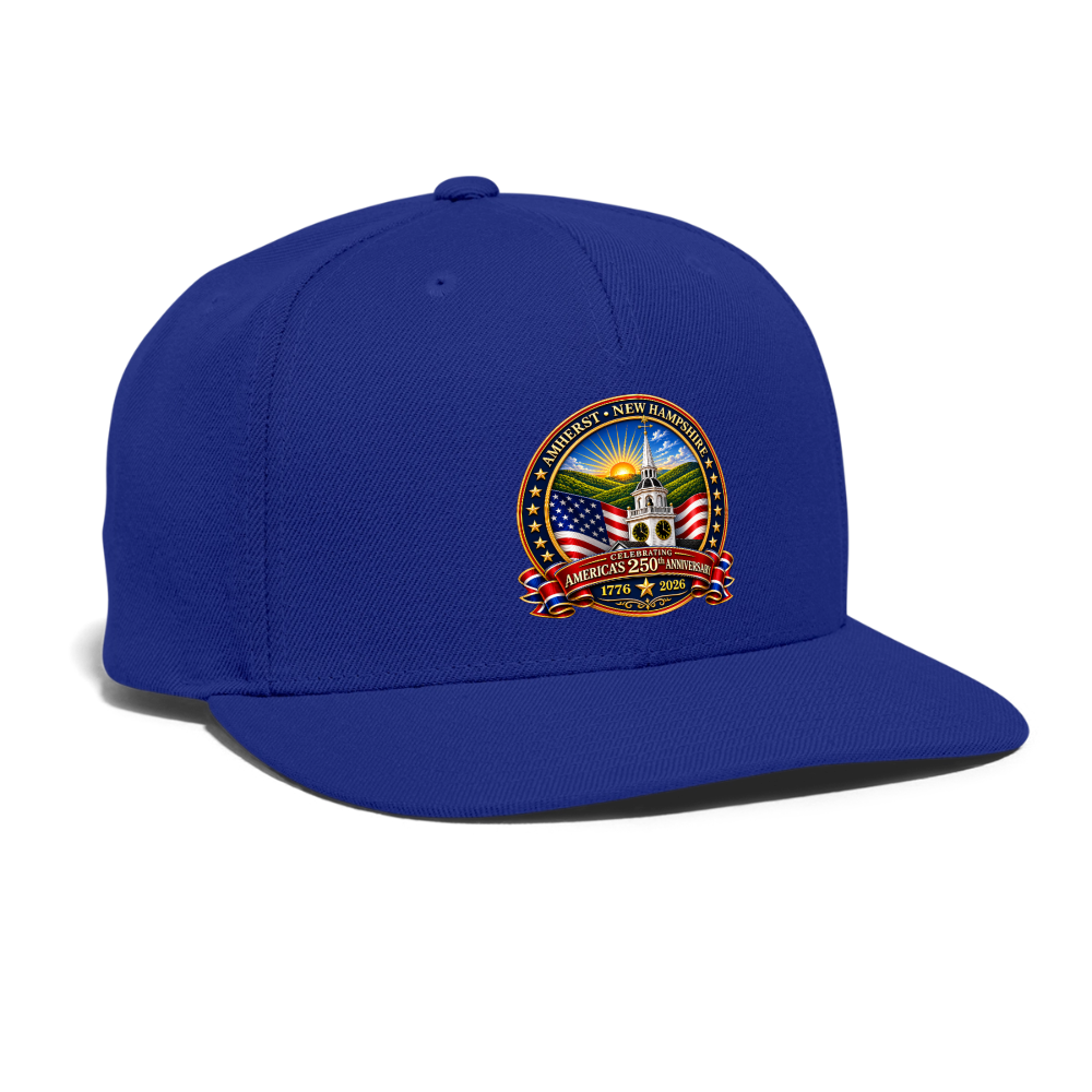 AMHERST 250 Snapback Baseball Cap - royal blue