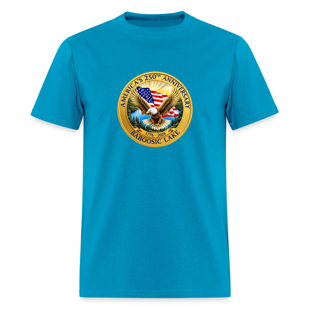 AMERICA 250 AMHERST Men's T-Shirt | GILDAN 5000 - turquoise