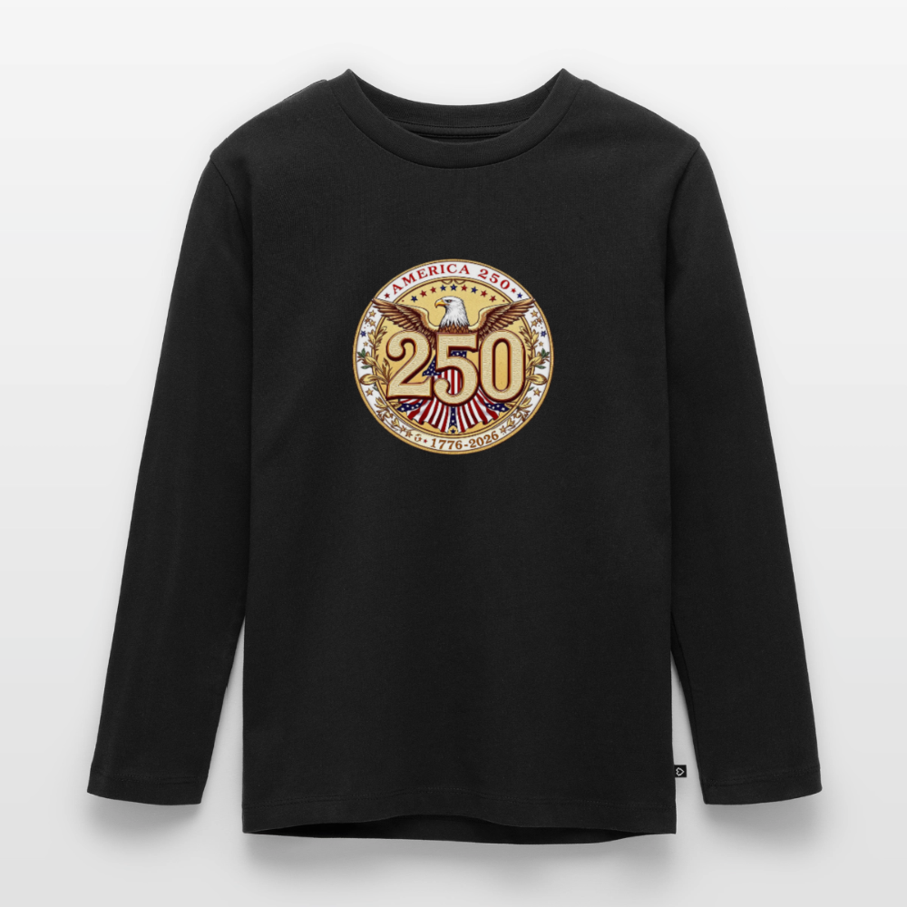 AMERICA 250 Toddler Premium Organic Long Sleeve Shirt - black