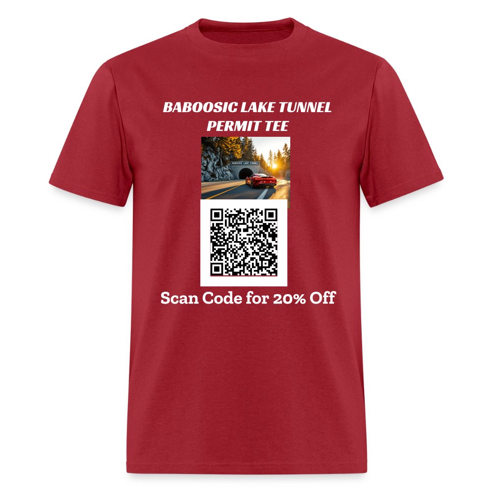 BABOOSIC LAKE TUNNEL PERMIT TEE Unisex Classic T-Shirt - dark red
