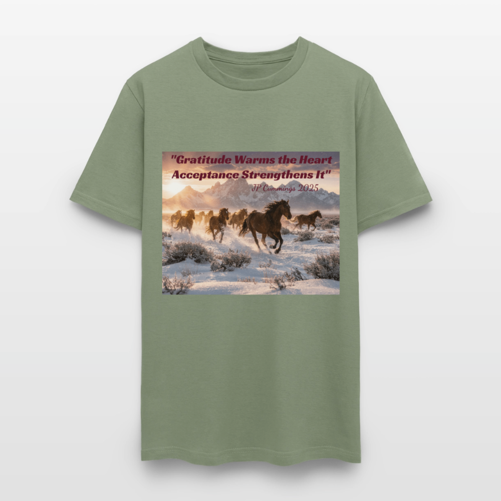 "GRATITUDE WARMS the HEART ACCEPTANCESTRENGHTENS It" JP Cummings 2025 - military green