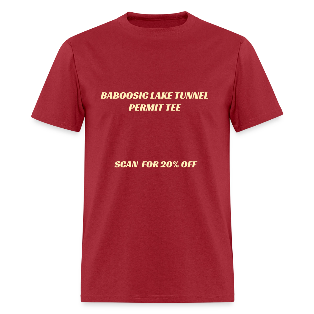 BABOOSIC LAKE TUNNEL PERMIT TEE Unisex Classic T-Shirt Unisex Classic T-Shirt - dark red
