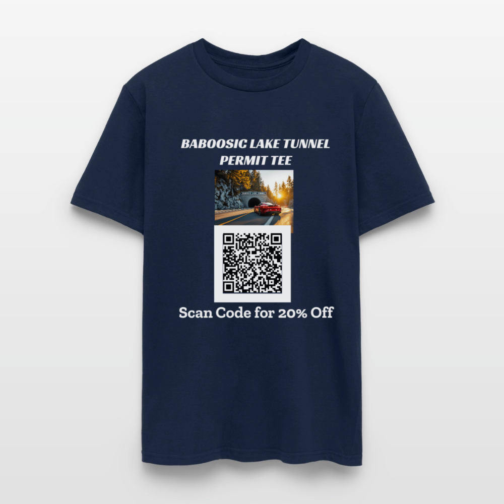 BABOOSIC LAKE TUNNEL PERMIT TEE Unisex Classic T-Shirt - navy