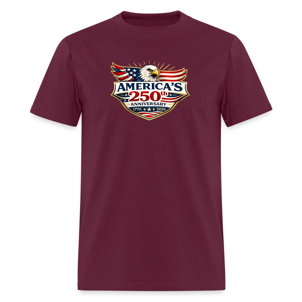 AMERICA 250th ANNIVERSARY Eagle Men's T-Shirt - burgundy