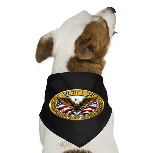 AMERICA 250 Dog Bandana - black