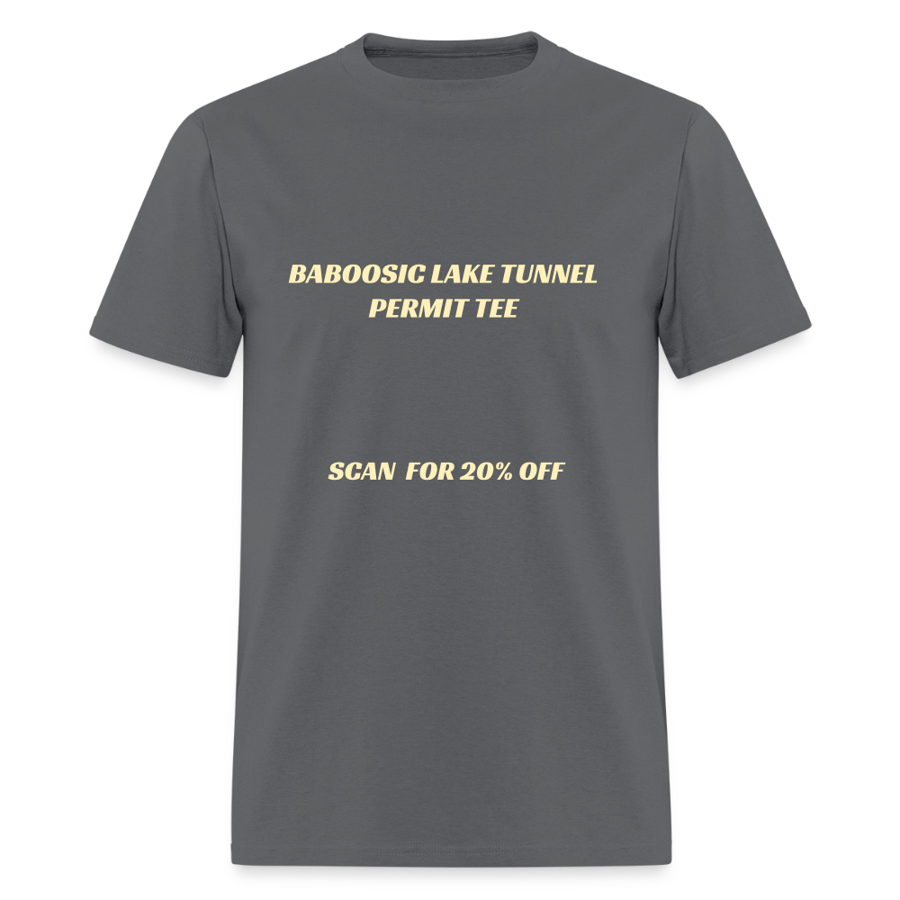 BABOOSIC LAKE TUNNEL PERMIT TEE Unisex Classic T-Shirt Unisex Classic T-Shirt - charcoal