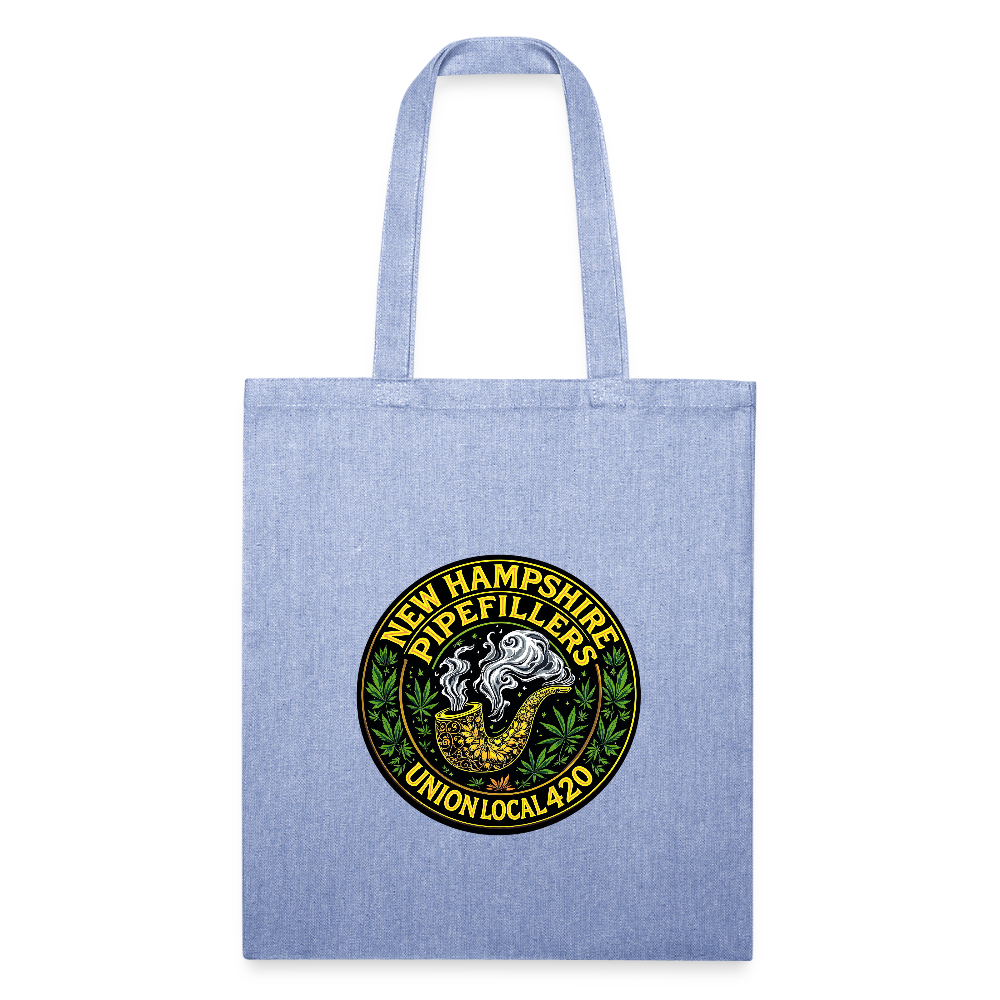 THE ORIGINAL NEW HAMPSHIRE PIPEFILLERS UNION 420 Recycled Tote Bag - light Denim