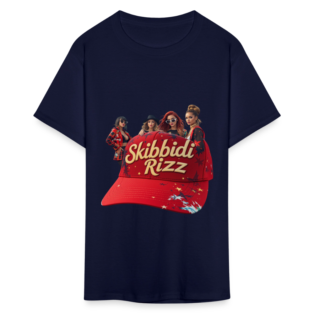 Skibbidi Rizz Authentic Unisex Classic T-Shirt - navy