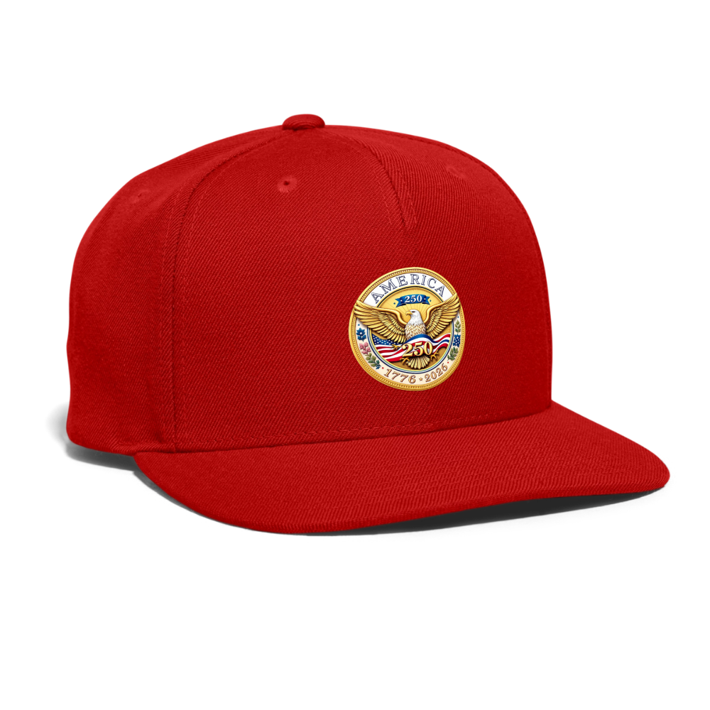 AMERICA 250 ORIGINAL Snapback Baseball Cap - red