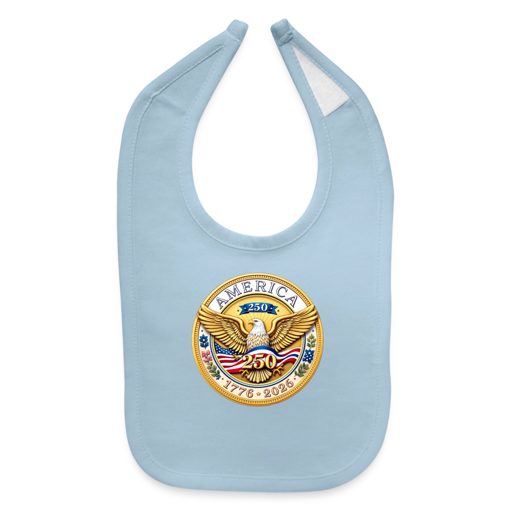 AMERICA 250 Kid's Baby Bib - light blue