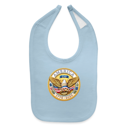 AMERICA 250 Kid's Baby Bib - light blue