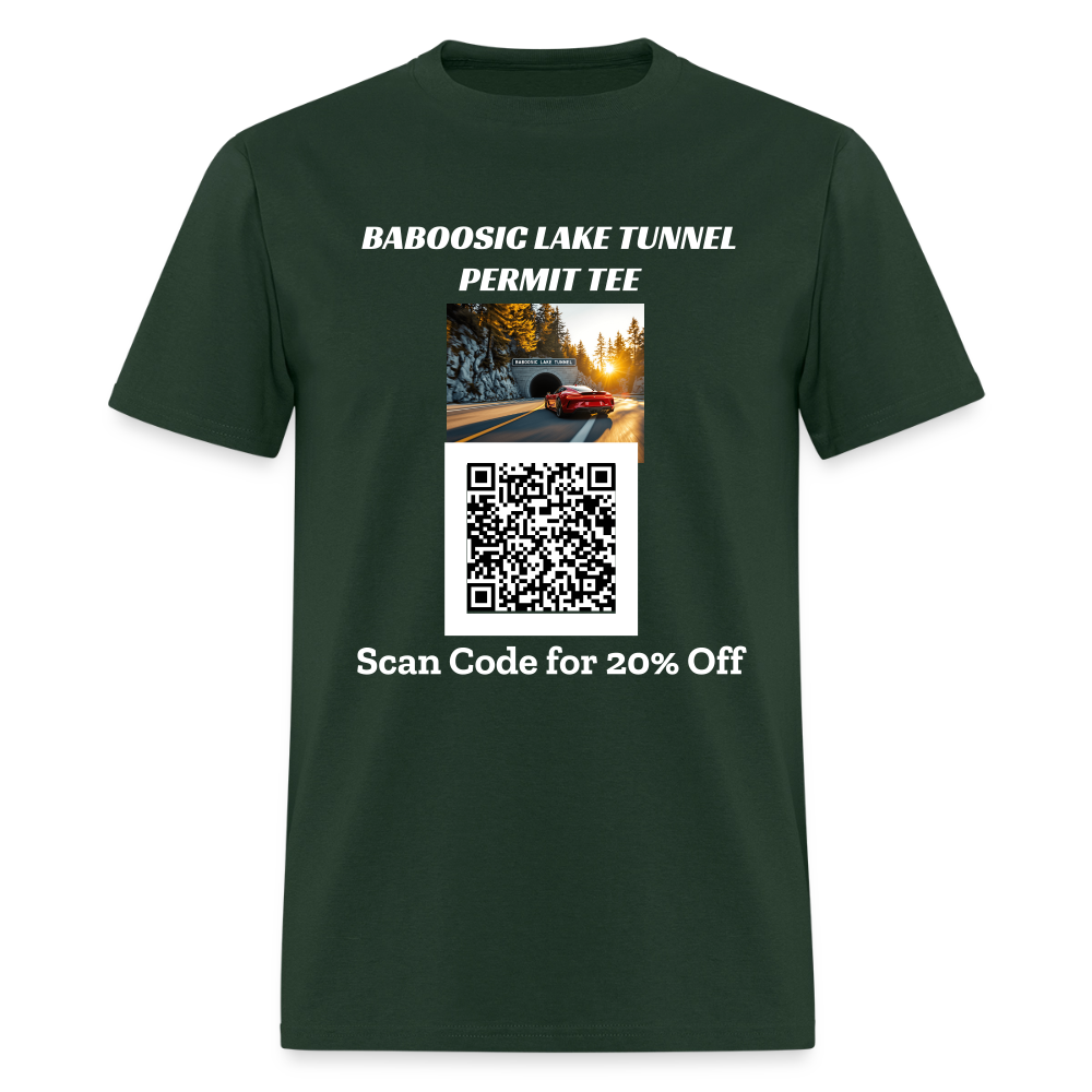 BABOOSIC LAKE TUNNEL PERMIT TEE Unisex Classic T-Shirt - forest green