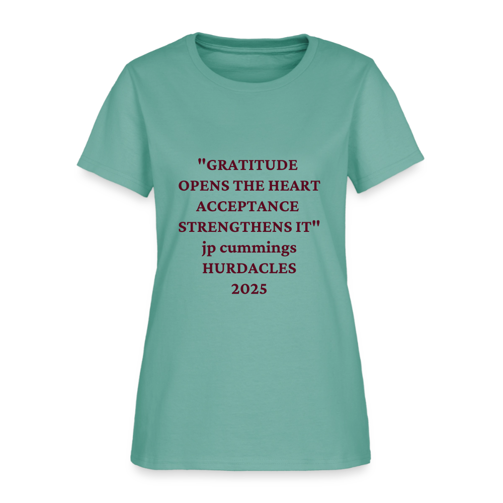 GRATITUDE Women's T-Shirt - aquatic