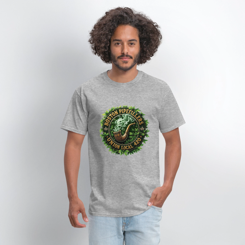 BOSTON PIPEFILLERS LOCAL 420 Men's T-Shirt - heather gray