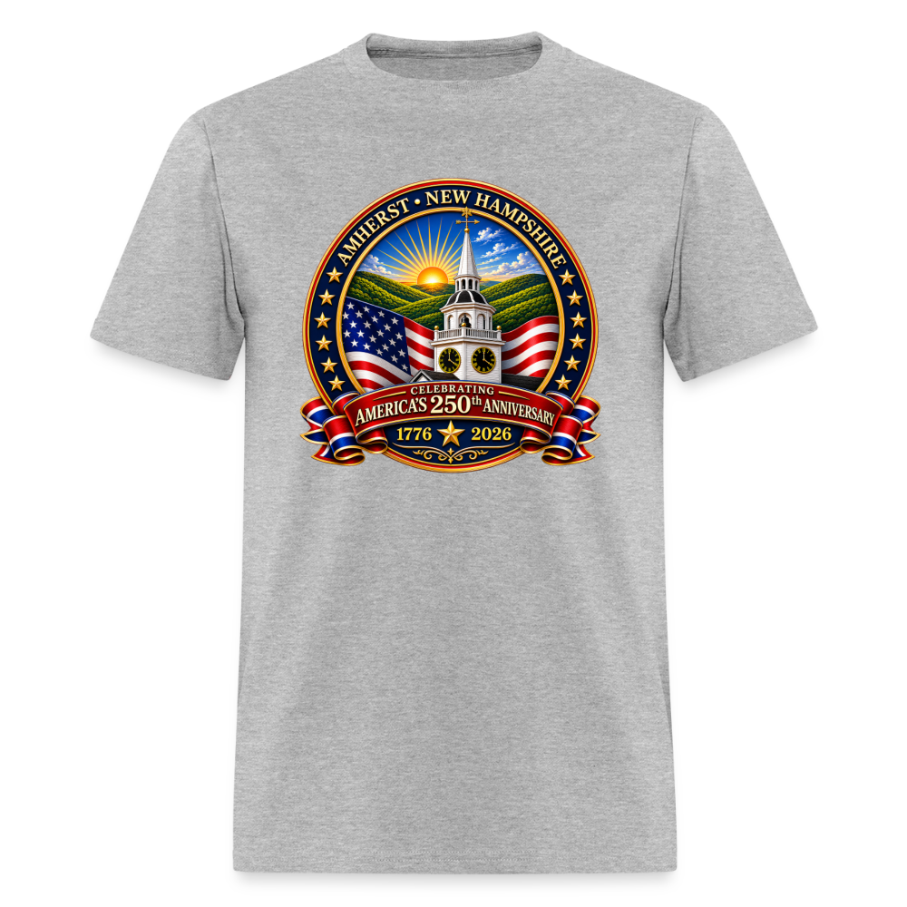 AMHERST CELEBRATES AMERICA'S 250 Men's T-Shirt | GILDAN 5000 - heather gray