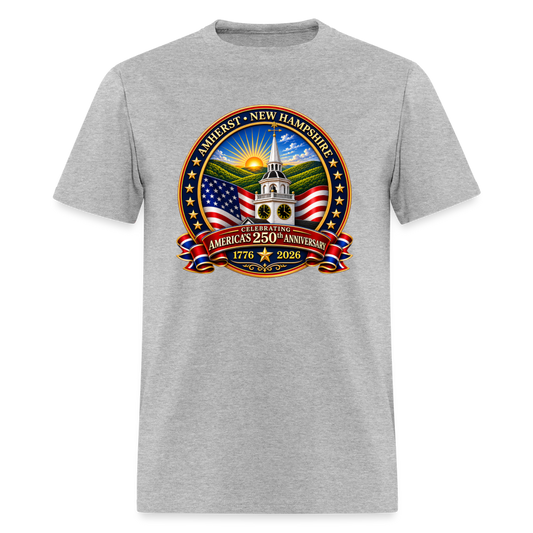 AMHERST CELEBRATES AMERICA'S 250 Men's T-Shirt | GILDAN 5000 - heather gray
