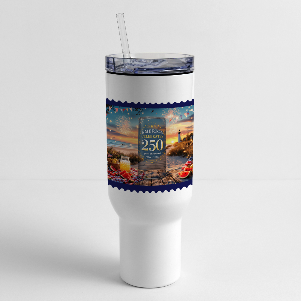 a250summer40 oz Travel Tumbler - white