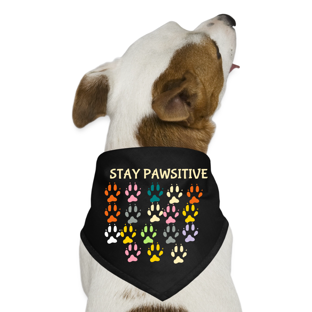 STAY PAWSITIVEDog Bandana - black