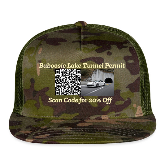 BABOOSIC LAKE TUNNEL PERMIT CAMO Trucker Hat - MultiCam\green