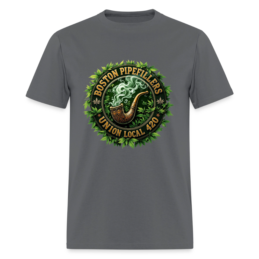 BOSTON PIPEFILLERS LOCAL 420 Men's T-Shirt - charcoal