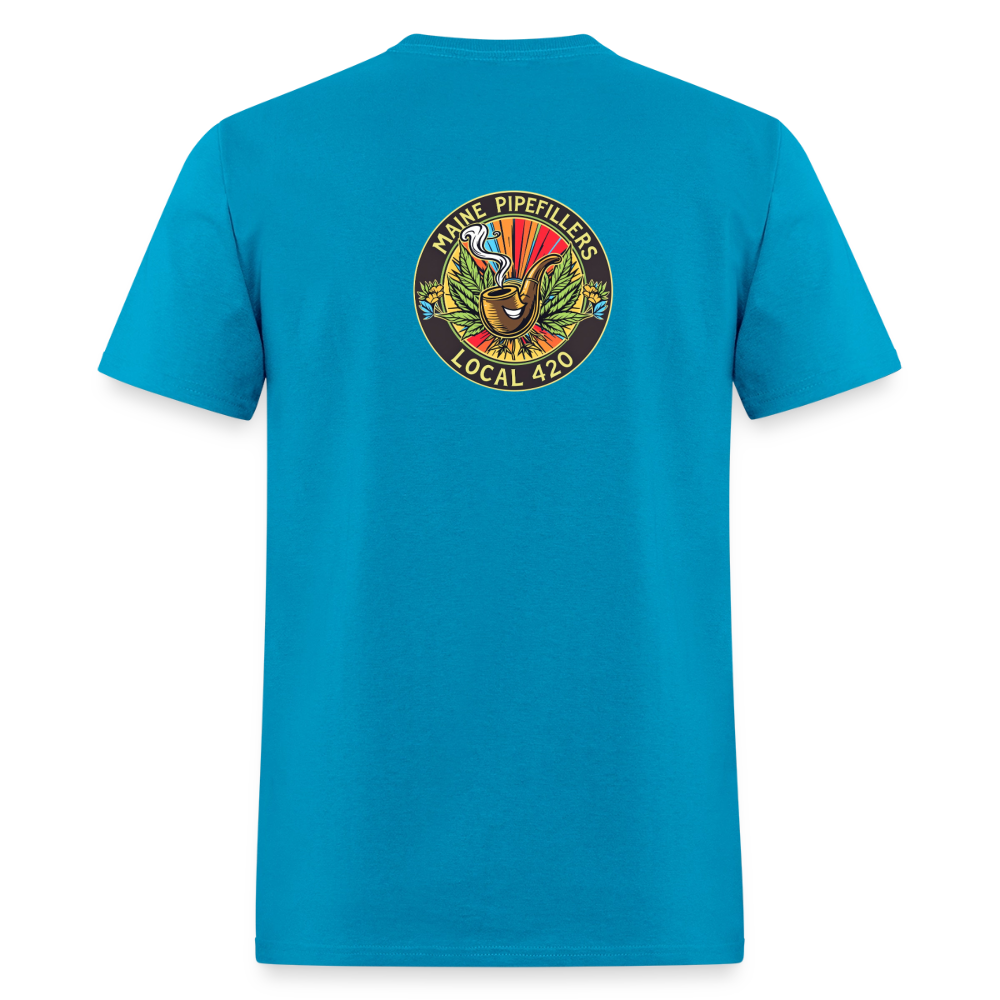 MAINE PIPEFILLERS LOCAL 420 Men's T-Shirt - turquoise