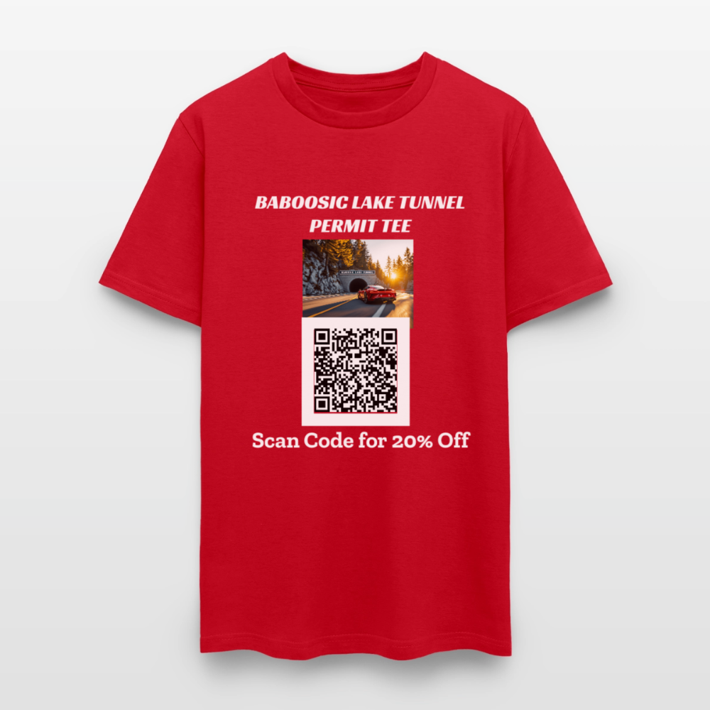 BABOOSIC LAKE TUNNEL PERMIT TEE Unisex Classic T-Shirt - red