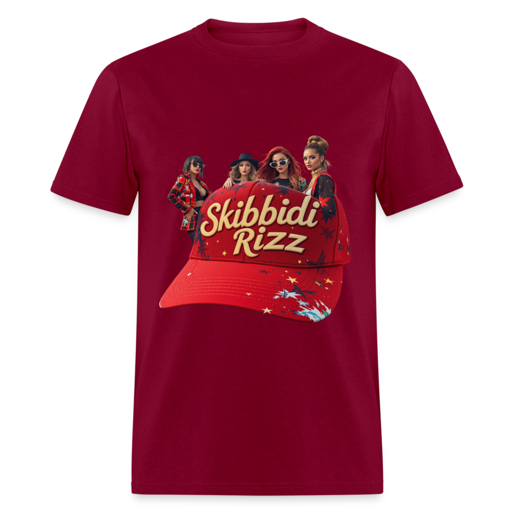 Skibbidi Rizz Authentic Unisex Classic T-Shirt - burgundy