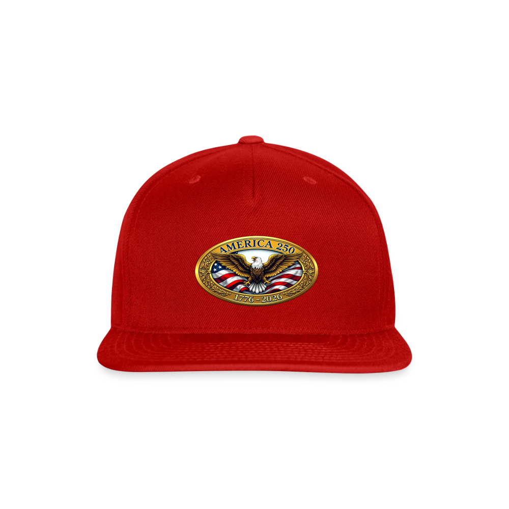 AMERICA 250 Snapback Baseball Cap - red