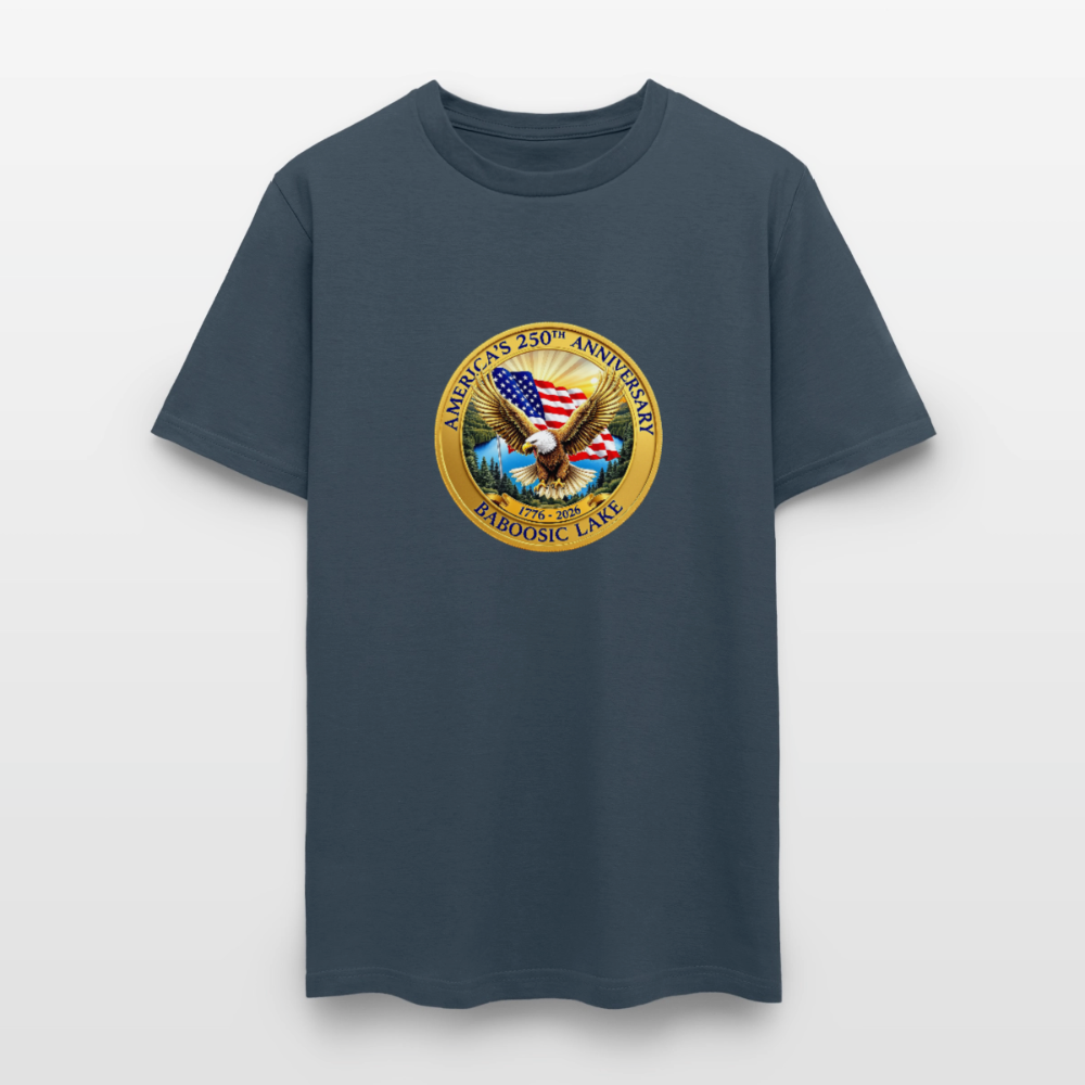 AMERICA 250 AMHERST Men's T-Shirt | GILDAN 5000 -  blue dusk