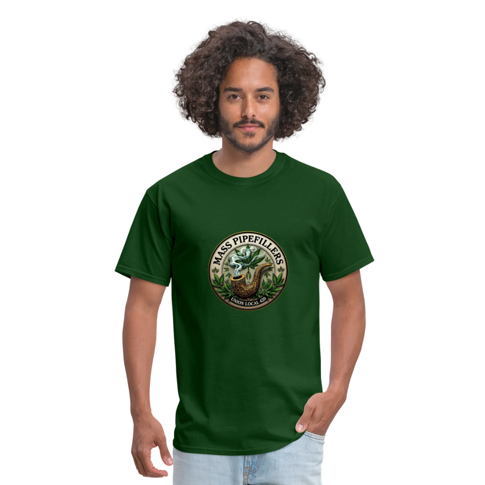 THE ORIGINAL MASS PIPEFILLERS UNION LOCAL 420 Unisex Classic T-Shirt - forest green