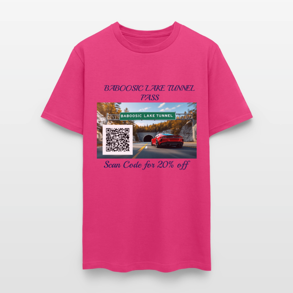 BABOOSIC LAKE TUNNEL PASS TEE - fuchsia