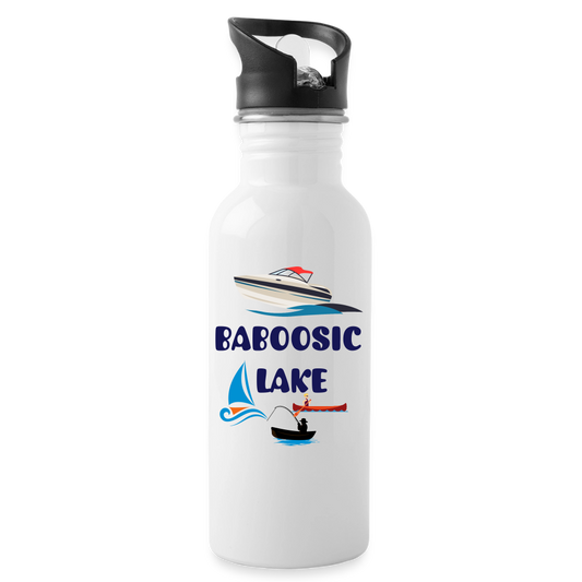 BABOOSIC LAKE Stainless Steel ands Plastic Water BottleWater Bottle - white