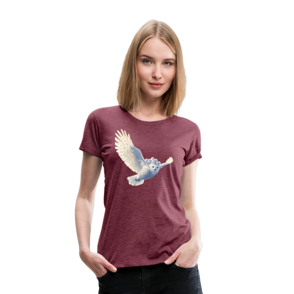 HOOTIE SNOW OWLS Women’s Premium T-Shirt - heather burgundy