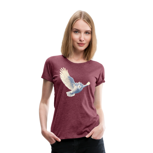 HOOTIE SNOW OWLS Women’s Premium T-Shirt - heather burgundy