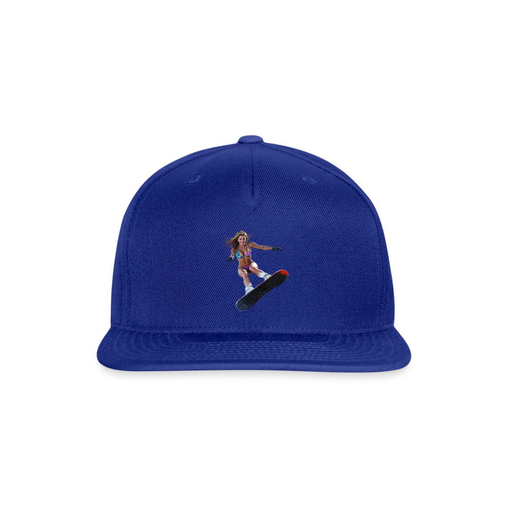 Snow Bunny Snapback Baseball Cap - royal blue