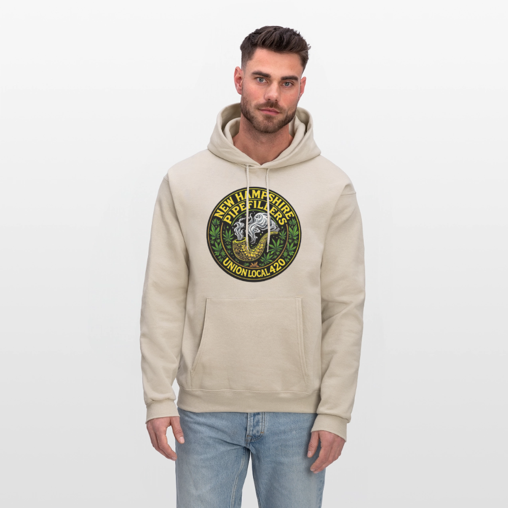 THE ORIGINAL NEW HAMPSHIRE PIPEFILLERS UNION LOCAL 420 Hanes Men's Hoodie - Sand